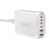 Настольное зарядное устройство - зарядная станция на 6 портов 160W USB-C / USB mod. 1006P160WW, быстрая зарядка, пластик