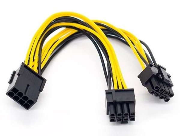 Кабель - переходник 6+2 pin - 2х 6+2 pin (18 AVG) ver.01 Кабель - переходник 6+2 pin - 2х 6+2 pin (18 AVG) ver.01
