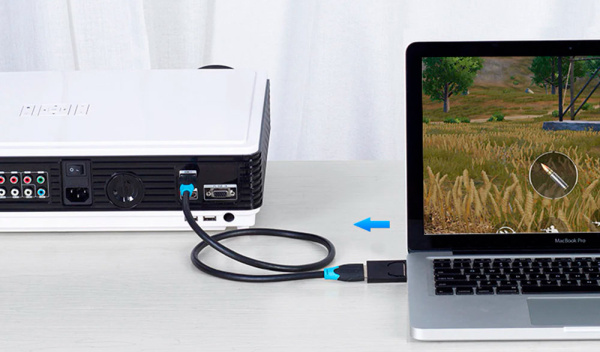 Адаптер - переходник DisplayPort - HDMI 4K 60Hz mini, черный Адаптер - переходник DisplayPort - HDMI 4K 60Hz mini, черный