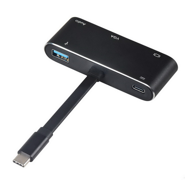 Адаптер - переходник - хаб 5in1 USB3.1 Type-C на HDMI - VGA - jack 3.5mm (AUX) - USB3.0 - USB3.1 Type-C Адаптер - переходник - хаб 5in1 USB3.1 Type-C на HDMI - VGA - jack 3.5mm (AUX) - USB3.0 - USB3.1 Type-C