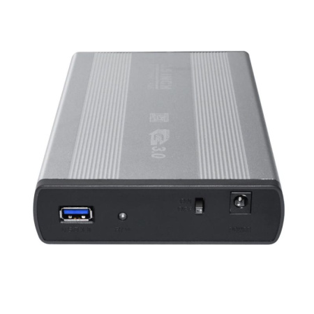 Внешний корпус - бокс SATA - USB3.0 для жесткого диска SSD/HDD 3.5”, алюминий, серебро