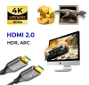 Кабель оптический HDMI v2.0 Optical UltraHD 4K 60Гц, поддержка HDR, ARC, 18 Гбит/с, 3 метра, черный