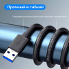 Кабель - удлинитель USB3.0, папа-папа, экранированный, 1 метр, черный