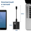 Внешняя видеокарта USB-C - 2х HDMI 4K 60Гц для двух мониторов, PD + jack 3.5мм