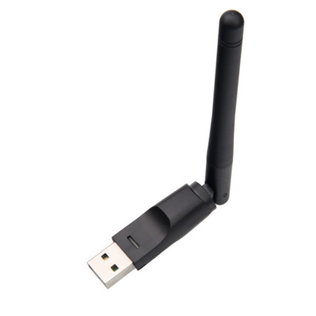 Адаптер USB - Wi-Fi, ресивер для IPTV DVB-T2, 150Мбит/с 2.4Гц, чип MT7601, черный