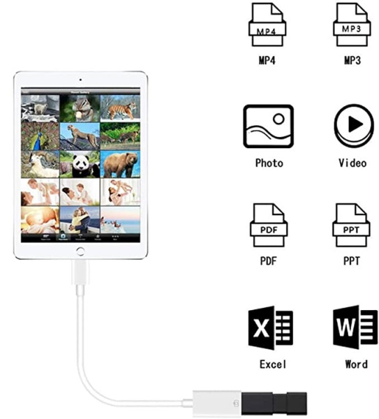 Адаптер - переходник OTG Lightning - USB3.0, ver.02, белый Адаптер - переходник OTG Lightning - USB3.0, ver.02, белый