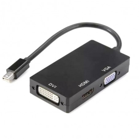 Адаптер - переходник Mini DisplayPort - VGA - HDMI - DVI, черный