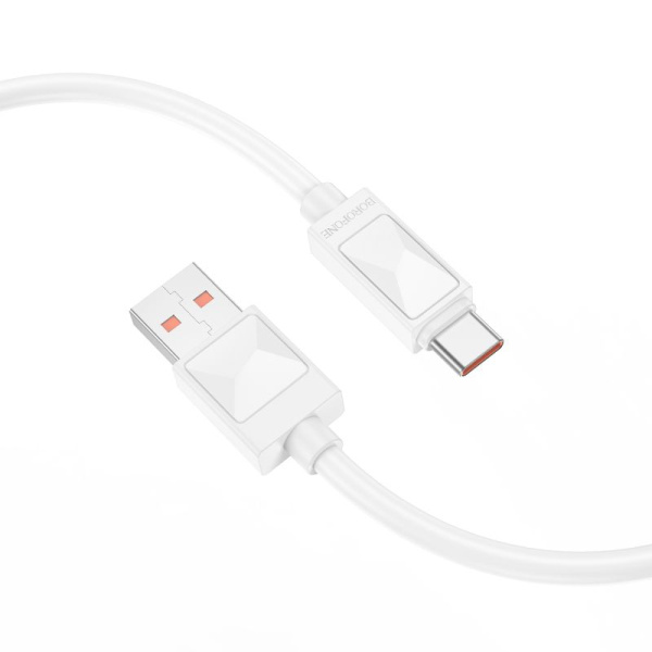 Зарядный USB дата кабель BOROFONE BX109A Type-C, 5.0A, 1 м, белый Зарядный USB дата кабель BOROFONE BX109A Type-C, 5.0A, 1 м, белый