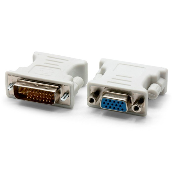 Адаптер - переходник DVI-I - VGA, папа-мама, белый Адаптер - переходник DVI-I - VGA, папа-мама, белый