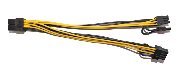 Кабель - переходник 6+2 pin - 2х 6+2 pin (20 AVG) Кабель - переходник 6+2 pin - 2х 6+2 pin (20 AVG)