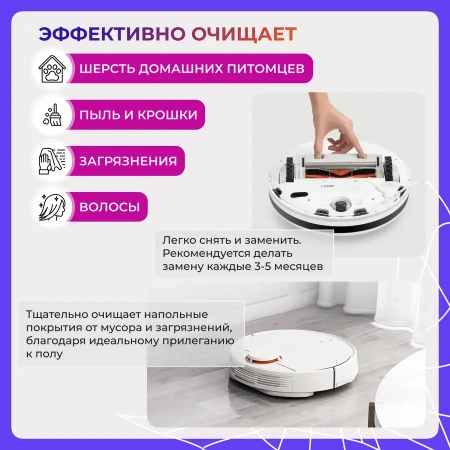 Основная щетка для робота-пылесоса Xiaomi Mi Robot Vacuum-Mop Essential (MJSTG1)