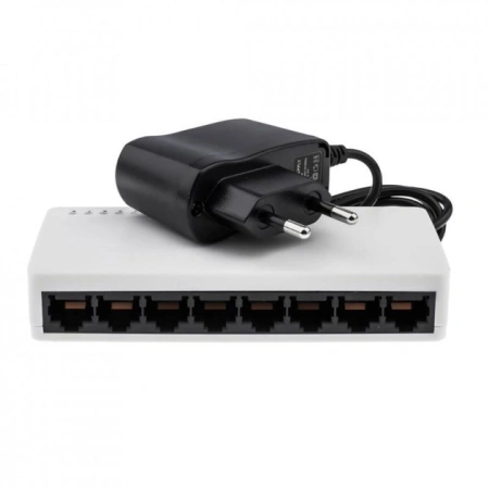 Сетевой хаб - коммутатор LAN - разветвитель RJ45 на 8 портов, 10/100 Мбит/с