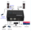 Адаптер - 2-х портовый KVM-переключатель HDMI USB, черный