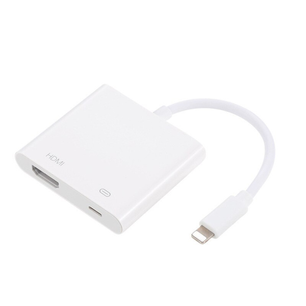 Адаптер - переходник Lightning - HDMI 1080p PRO, белый Адаптер - переходник Lightning - HDMI 1080p PRO, белый
