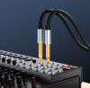 Кабель jack 3.5mm (AUX) - 2х jack 6.35mm моно PRO для микшера, 1 метр, черный