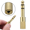 Адаптер - переходник jack 6.5mm - jack 3.5mm (AUX), золото