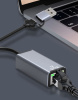 Адаптер - переходник USB Type-C / USB Type-A - RJ45 (LAN) до 1000 Мбит/с, серый