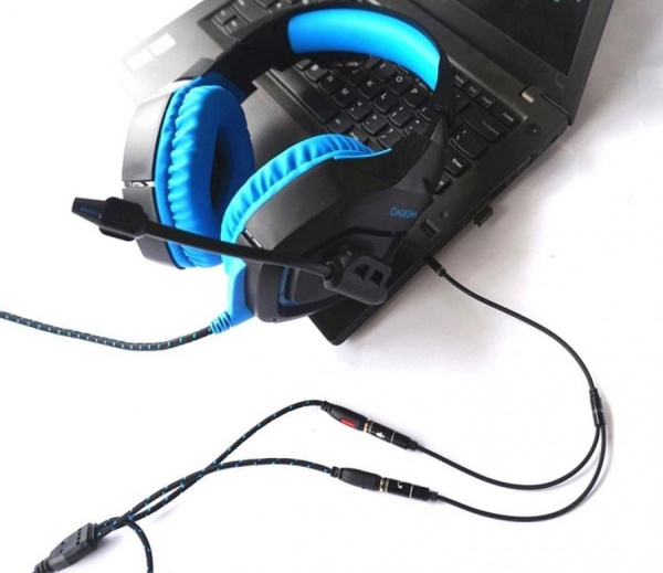 Кабель - разветвитель jack 3.5mm (AUX) на jack 3.5mm (AUX) - jack 3.5mm (MIC), папа-мама, 0,4 метра, черный Кабель - разветвитель jack 3.5mm (AUX) на jack 3.5mm (AUX) - jack 3.5mm (MIC), папа-мама, 0,4 метра, черный