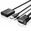 Адаптер - переходник VGA - HDMI PRO, черный