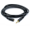 Кабель jack 3.5mm (AUX), папа-мама, 3 метра, черный