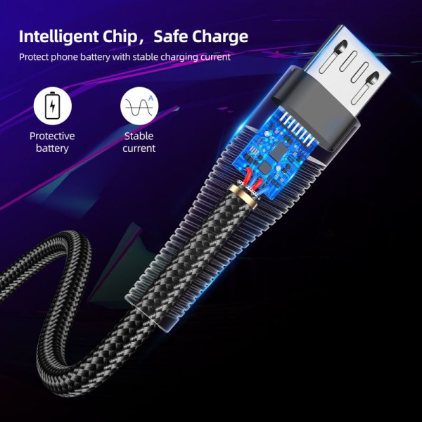 Зарядный USB дата кабель USLION DESIGN MicroUSB для быстрой зарядки, 2.4A, 1м, черный Зарядный USB дата кабель USLION DESIGN MicroUSB для быстрой зарядки, 2.4A, 1м, черный