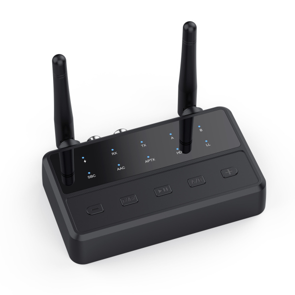 Аудио адаптер Hi-Fi B68 приемник-передатчик (TX/RX) Bluetooth v5.4 - RCA / AUX 3.5мм, для дома и автомобиля, функция подключения двух устройств RX/TX, кодеки aptX / AAC / SBC