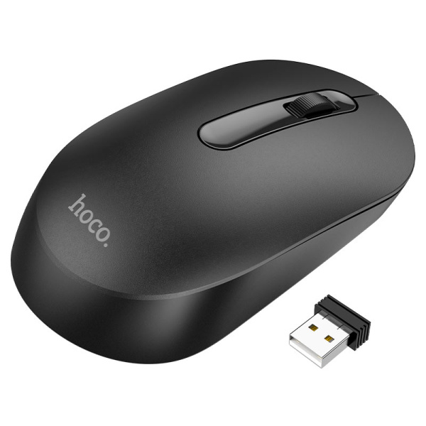 Мышь беспроводная HOCO GM14, 2,4G, 1200dpi, черный Мышь беспроводная HOCO GM14, 2,4G, 1200dpi, черный