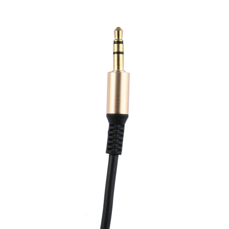 Кабель jack 3.5mm (AUX) PRO, папа-папа, 1 метр, черный