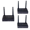Удлинитель сигнала HDMI по Wi-Fi до 200 метров, активный, FullHD 1080p, комплект 1 передатчик + 2 приемника, черный
