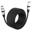 Аудио-кабель XLR (для микрофона, гитары, инструментов), M-F, black, 3 метра