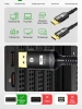 Кабель DisplayPort - DisplayPort v2.1 16K30Hz / 8K60Hz / 4K240Hz, 80Gps, 12bit, папа-папа, 2 метра, в оплетке, черный