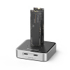 Док-станция для M.2 SSD SD09 – 2 слота NVMe / SATA (NGFF), USB3.0 - USB3.2 Type-C, 10 Гбит/с, до 16 ТБ (8 ТБ x 2), алюминий