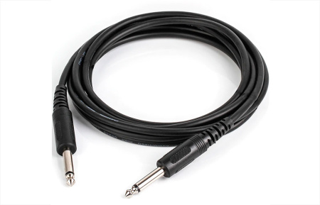 Кабель jack 6.35mm (AUX), папа-папа, 3 метра, черный