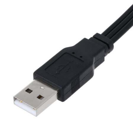 Кабель - переходник USB2.0 - 3x RCA (AV), 0,3 метра, черный
