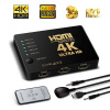 Адаптер - переключатель - свитч 5×1 HDMI, UltraHD 4K 3D, пульт, внешний ИК-датчик, активный, черный