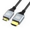 Кабель MiniHDMI - HDMI 2.1 8K60Hz, папа-папа, 1,5 метра, черный