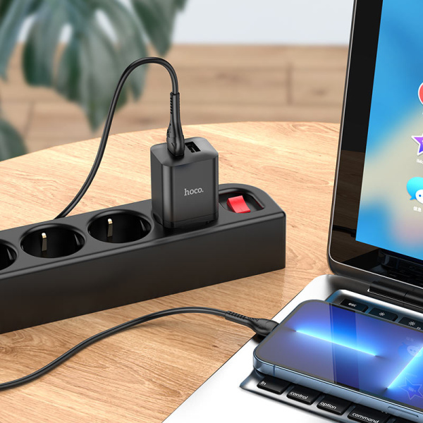 Зарядное устройство сетевое - блок питания HOCO N25, 2.1A, 2 USB, черный Зарядное устройство сетевое - блок питания HOCO N25, 2.1A, 2 USB, черный
