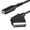 Кабель - переходник SCART на HDMI, черный