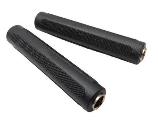 Соединитель кабелей jack 6.35мм - jack 6.35мм, мама-мама, черный Соединитель кабелей jack 6.35мм - jack 6.35мм, мама-мама, черный