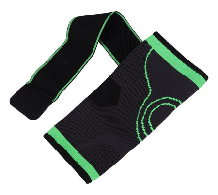 Фиксатор локтевого сустава - регулируемый бандаж на локоть - ортопедическая поддержка - спортивный компрессионный суппорт для локтя, окружность 25-27см (L), черно-зеленый Фиксатор локтевого сустава - регулируемый бандаж на локоть - ортопедическая поддержка - спортивный компрессионный суппорт для локтя, окружность 25-27см (L), черно-зеленый