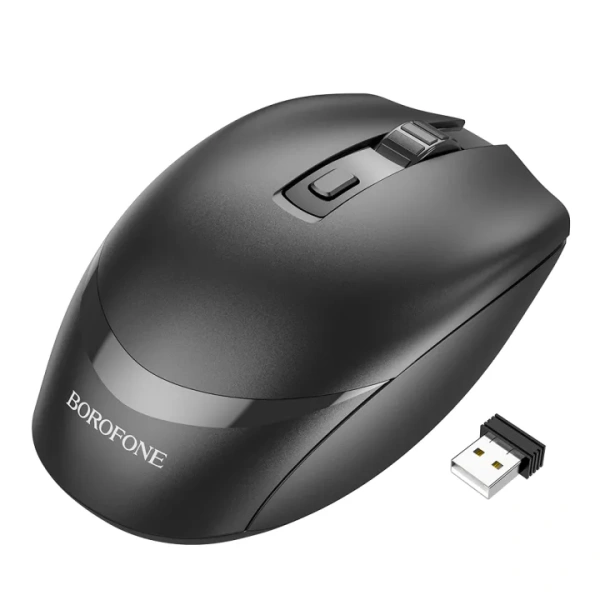 Мышь беспроводная Borofone BG7, 2,4G, 1000-1600dpi, черный Мышь беспроводная Borofone BG7, 2,4G, 1000-1600dpi, черный