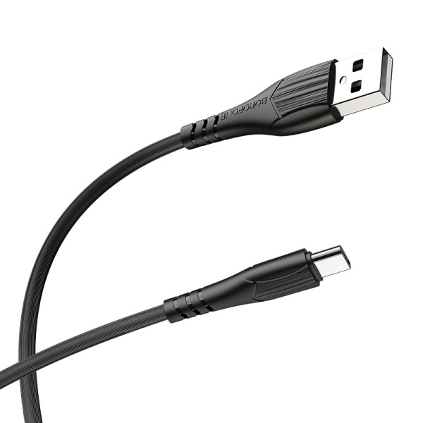 Зарядный USB дата кабель BOROFONE BX37 Type-C , 3.0A, 1м, черный