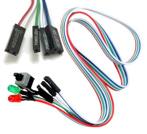 Кнопка включения / запуска ПК, майнинг фермы, с индикаторами Кнопка включения / запуска ПК, майнинг фермы, с индикаторами