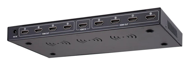 Адаптер - разветвитель - сплиттер 1×8 HDMI, FullHD 1080p 3D, ver.02, активный, черный Адаптер - разветвитель - сплиттер 1×8 HDMI, FullHD 1080p 3D, ver.02, активный, черный