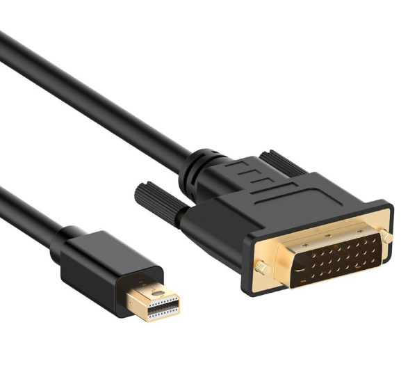 Кабель Mini DisplayPort - DVI-D, папа-папа, 1,8 метра, черный Кабель Mini DisplayPort - DVI-D, папа-папа, 1,8 метра, черный