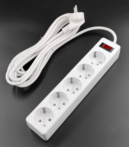 Сетевой фильтр 5bites GARDA SP5W-530 5S, 3х0.75мм2, 3м, белый Сетевой фильтр 5bites GARDA SP5W-530 5S, 3х0.75мм2, 3м, белый