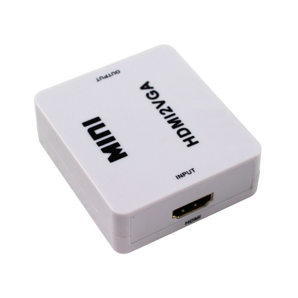 Адаптер - переходник HDMI на VGA, белый Адаптер - переходник HDMI на VGA, белый