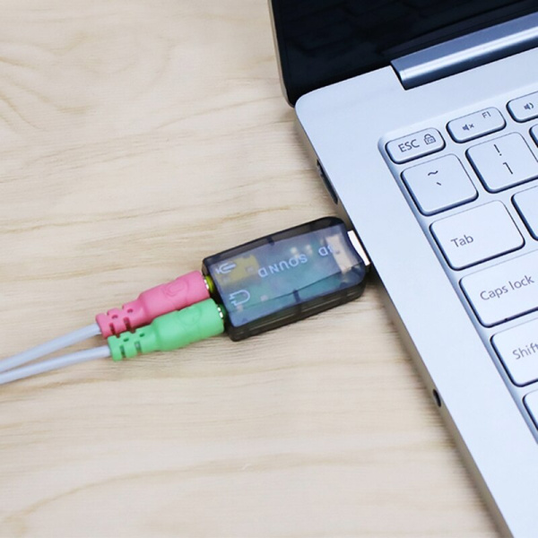 Звуковой адаптер - внешняя звуковая карта USB 3D 2.1/5.1-канальная Звуковой адаптер - внешняя звуковая карта USB 3D 2.1/5.1-канальная