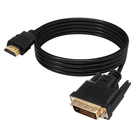 Кабель HDMI - DVI-D, папа-папа, 5 метров, черный