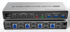 Адаптер - KVM-переключатель 4×2 HDMI v2.0 – 4K 60Гц, USB3.0, jack 3.5 мм + MIC, алюминий